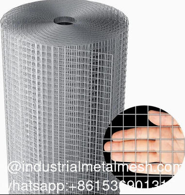 Standar 1/4 " 1/2" lubang baja Hardware Kain Galvanized Welded Wire Mesh Rolls untuk Animal Fencing