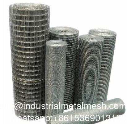 Standar 1/4 " 1/2" lubang baja Hardware Kain Galvanized Welded Wire Mesh Rolls untuk Animal Fencing