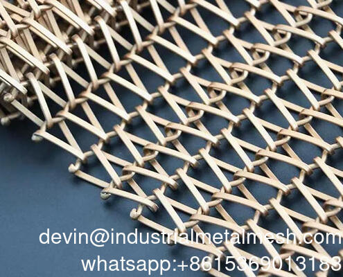Dekoratif Spiral Wire Mesh Panel untuk Desain Arsitektur Modern