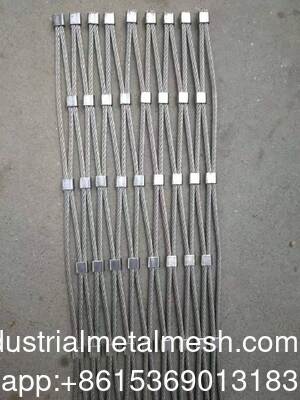 Emergency Staircase Jatuh Curing stainless steel Wire Kabel Tali Mesh Jaring untuk Handrail