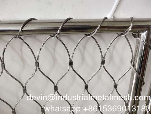 Impact Resistant High Load-Bearing Capacity Stainless Steel Wire Rope Mesh untuk Perlindungan