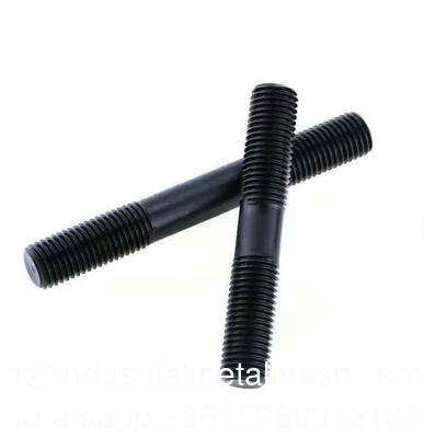 Harga Pabrik Baut Stud Batang Ulir Batang Ulir Baut Stud Ujung Ganda HDG Hitam M22 M24