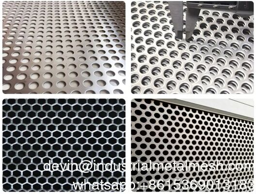 Round Hole Slotted Perforated Aluminium Stainless Galvanized Metal Mesh Panel Hot Sale di Mesir