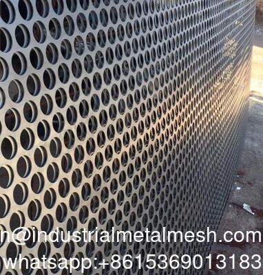 Round Hole Slotted Perforated Aluminium Stainless Galvanized Metal Mesh Panel Hot Sale di Mesir