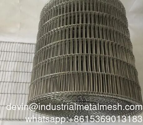 SS304 Spiral Grid Belt Mesh untuk Dryer Cooler Belt