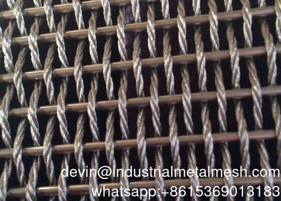 Untreatment Crimped Brass Wire Mesh Dekoratif Interior Metal Curtain Screen