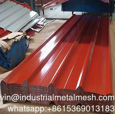 26 Gauge Z40-275 Gi Bahan Bangunan Seng Warna Lapisan Hot Dip Galvanized Alu Zinc Profile Roofing Sheet bergelombang