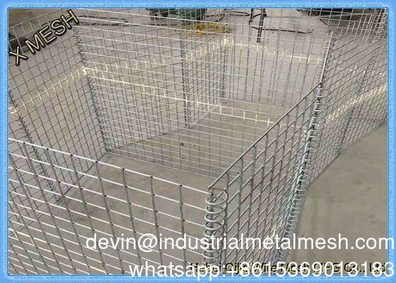 Kotak Gabion Gi Tiongkok Pemasok Kotak Gabion Las 1X0.5X0.5m 3.5-4.5mm Ukuran Kawat