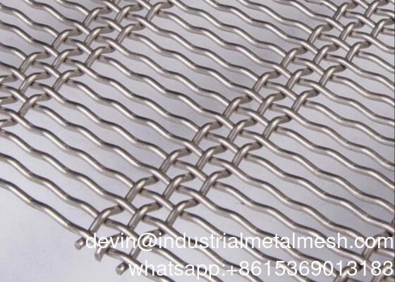 Woven stainless steel crimped wire mesh, untuk industri, bahan kelas: 304/316