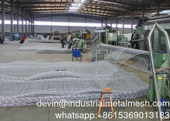 Galvanis atau PVC dilapisi Welded Woven Hexagonal Mesh 8X10cm Gabion dan Gabion Box