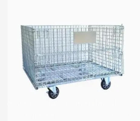 Wire Mesh Container untuk toko bahan makanan Wire Mesh Cage Stillage