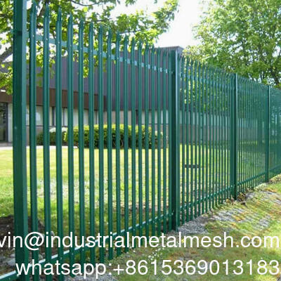 Ornamental Black Steel Picket Fence Palisade Fencing for Outdoor Decor Metal Product