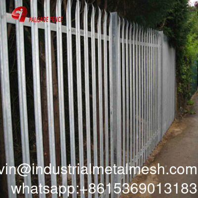 Palisade Fence Hot Dipped Galvanized Metal Panel European Steel Fence