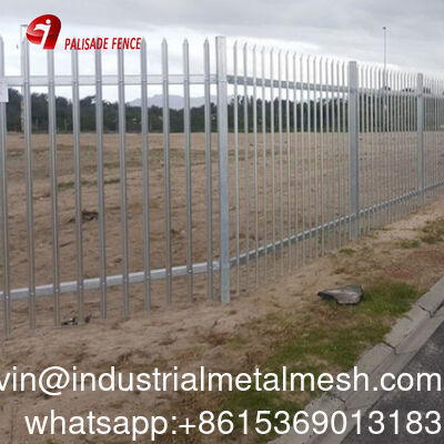 Harga Pabrik Disesuaikan Kualitas Tinggi Baja Curved Top Galvanized Powder Coated Palisade Security Fencing