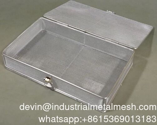 Keranjang Wire Mesh stainless steel untuk sterilisasi medis