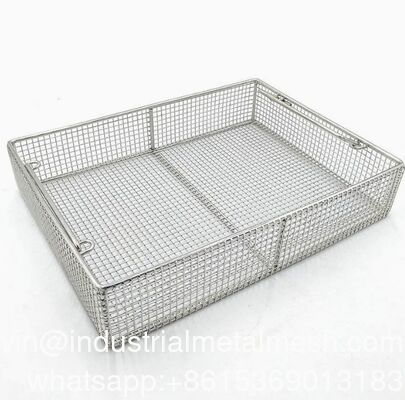 Customized Metal Net Basket Stainless Steel Wire Mesh Basket untuk Panggang Masak