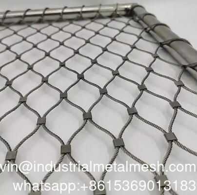 304 316 Rope Mesh/Cable Mesh/Green Wall dan Wire Mesh Dekoratif untuk Keamanan