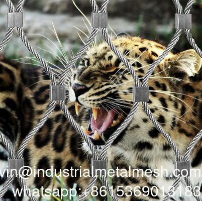 Jaring tali kawat berlian tenunan untuk pagar kebun binatang