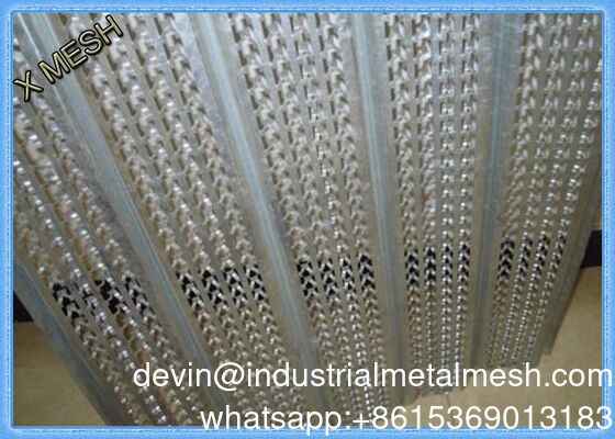 1/8 '' 0,35mm Galvanis High Rib Diperluas Logam Lath 610X2440 Untuk Konstruksi