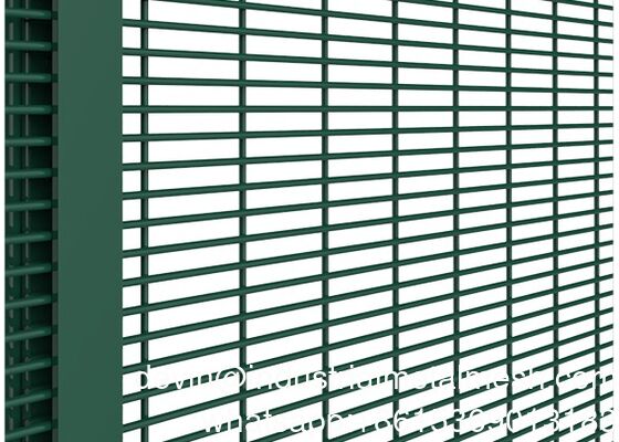 Powder Coated Clear View Anti Climb Perimeter Welded Anti-Theft Metal Wire 358 Mesh Fence untuk Keamanan Tinggi / Keamanan / Bandara / Listrik