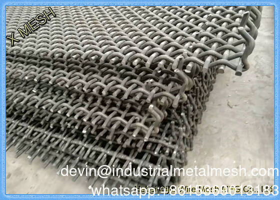 Tambang Sieving Woven Wire Hooked Vibrating Screen Mesh untuk quarry batu