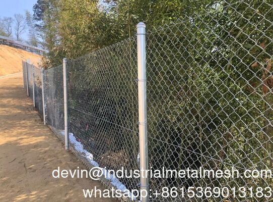 Modern Murah Digunakan Chain Link Pagar Gerbang Dengan Ekonomi Chain Link Pagar Pos