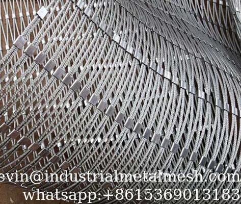 Jaring Pagar Tali Stainless Steel Kekuatan Tinggi Kustom Grosir