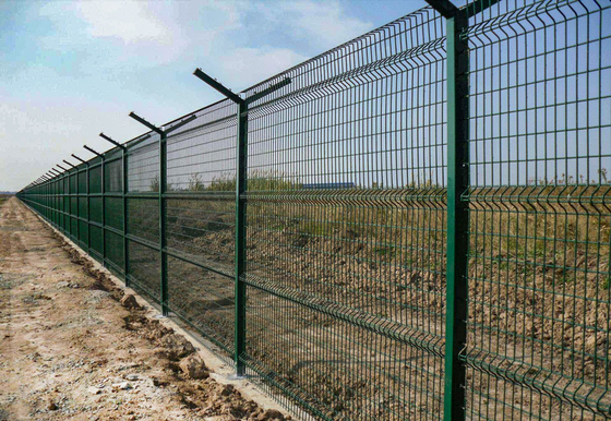 Powder Coated Curved Metal Wire Mesh Panel 3D Pagar Dijual