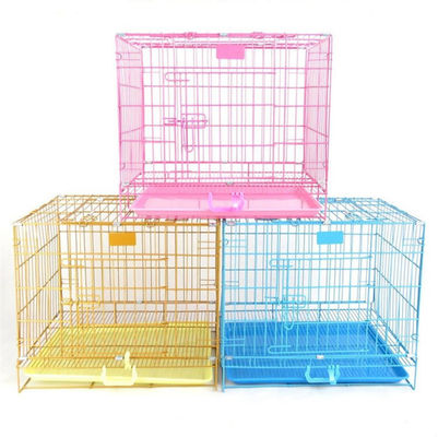 Kandang Anjing Stainless Steel Dilipat Untuk Hewan Peliharaan Besar Sedang Dan Kecil