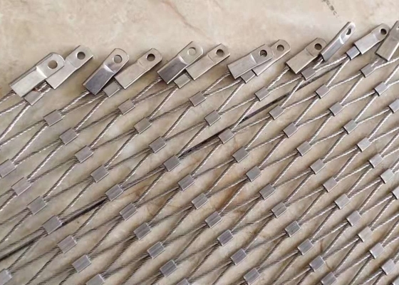 Balustrade Anti Korosi Stainless Steel 316 Wire Rope Mesh Untuk Perlindungan Dan Keamanan