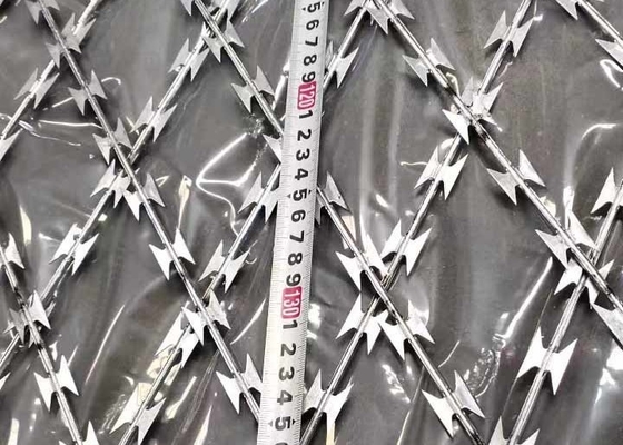 Hot Dip Galvanis Welded Razor Wire 7.5x15cm Diameter Kawat 2.5mm