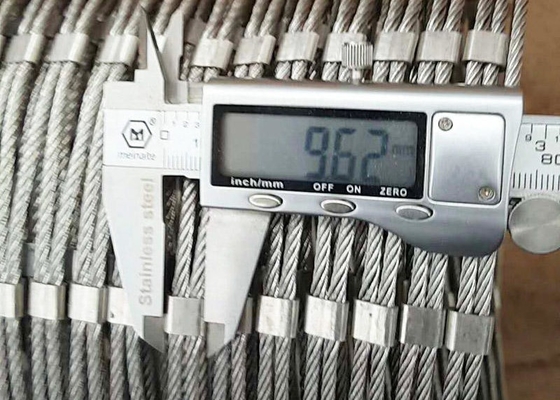 Ketebalan 1.5mm SS 316 Wire Rope Fence Stainless Steel Rope Mesh Untuk Kebun Binatang