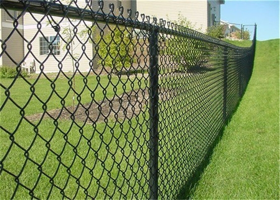 60x60mm Pvc Coated Galvanized Chain Link Fence Fabric Untuk Keamanan