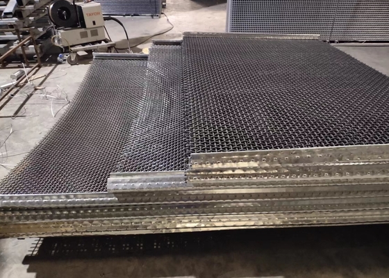 Jaring Layar Tambang Stainless Steel Berkerut Untuk Batu Pasir