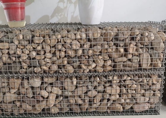 Lubang Persegi Welded Gabion Baskets Kawat Baja Galvanis 2x1x1