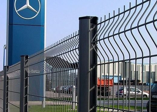 Panel Pagar Logam Melengkung Dilapisi Bubuk Pengukur Berat Diolah Panas