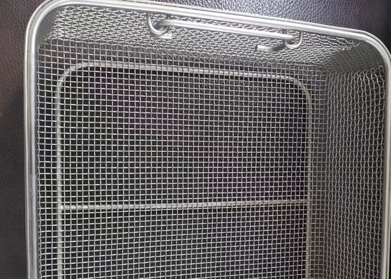 Dapur 304 Keranjang Penyimpanan Wire Mesh Stainless Steel 300x197x70mm