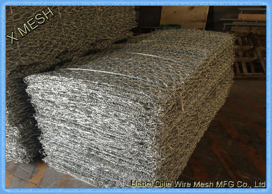 Selvedge Wire Hexagonal Galvanized Gabion Basket 4.0mm Dia