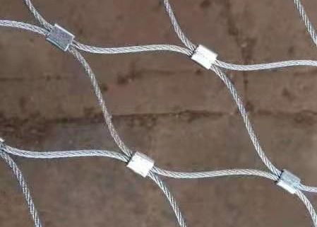 7X7 X Cenderung Fleksibel 316l Stainless Steel Wire Rope Mesh Netting