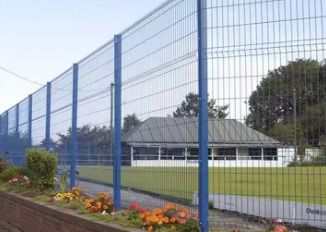 Rumah Outdoor Dekoratif Welded Wire Mesh Metal Curved Panel Pagar Taman 3D