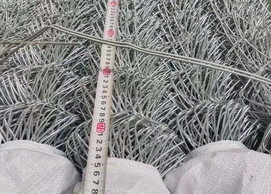 Diamond Hole 8 Gauge Chain Link Pagar Galvanis Dilapisi Pvc