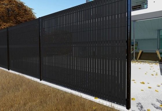 8 kaki privasi Metal Curved Pagar 2.43m Panel Tinggi 3d