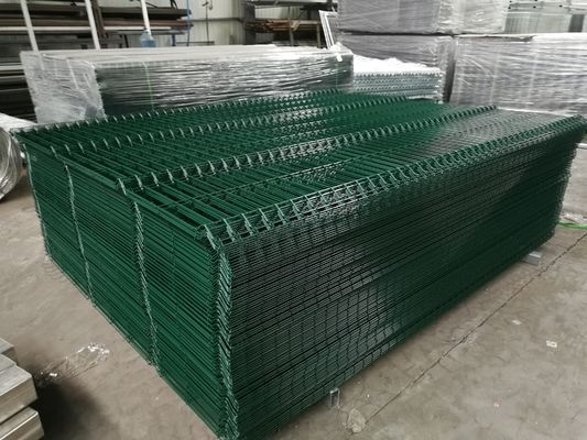 1.2x3.0m Pvc Lapisan Curved Metal Pagar 3d V Bending Untuk Bandara