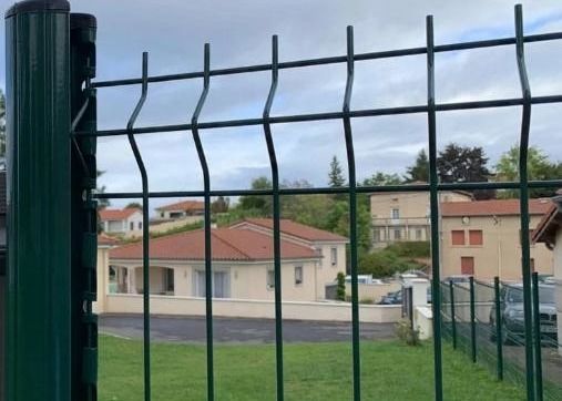 3D Bending Curved Garden Fence Dengan Peach Post