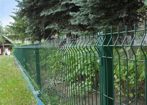 Welded Wire Mesh 6.0mm Curved Metal Taman Pagar Keamanan PVC Lapisan