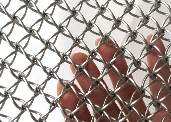 Iso9001 2 mm stainless steel Ring Mesh Screen Untuk Dekorasi