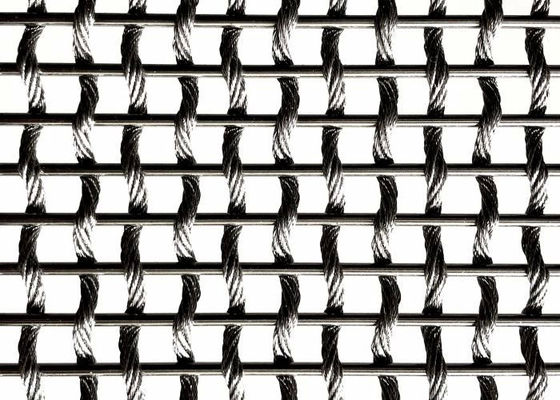Golden Ss 304 Hiasan Arsitektur Woven Wire Mesh Untuk Lift Hall Lobby