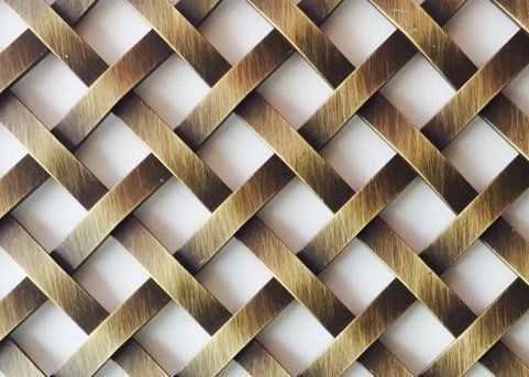 Wire Mesh Berlapis Kuningan Antik untuk Pintu Lemari, Kain Kawat Tenun Interior
