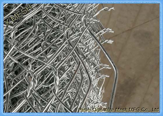 Kasur Sungai Bangunan Lasan Mesh Gabions Bentuk Hexagonal Silver Color