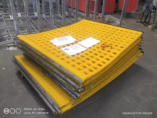 Square Polyurethane Mesh Pu Layar Panel Getaran Cetakan Mining Dewatering